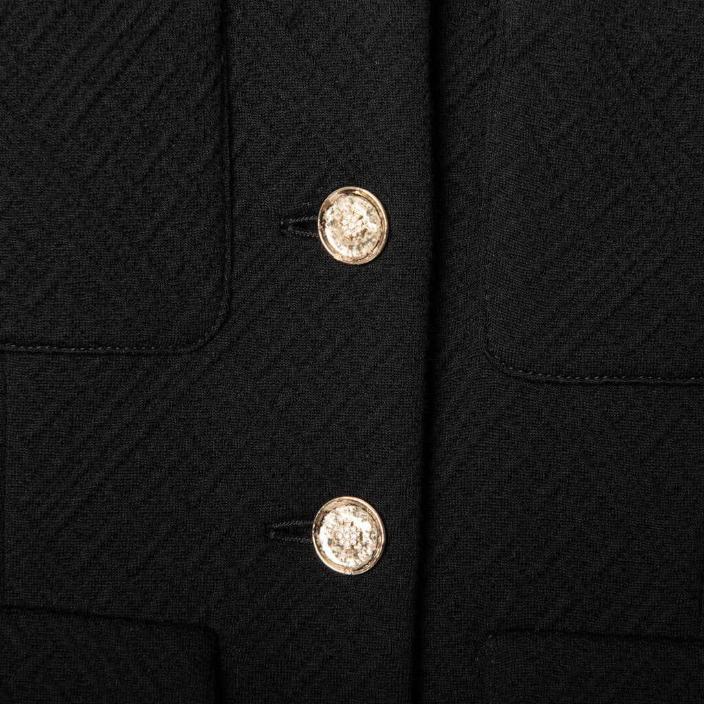 Chanel Black Wool & Poly Textured Jacket