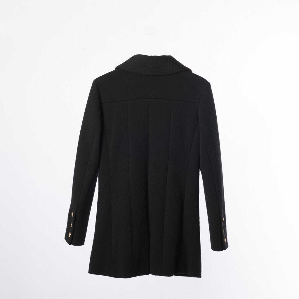 Chanel Black Wool & Poly Textured Jacket