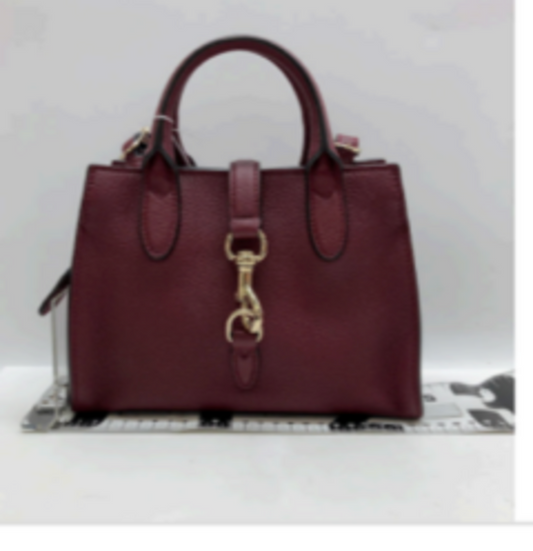 Burgundy Leather Clasp Front 2 Way Bag