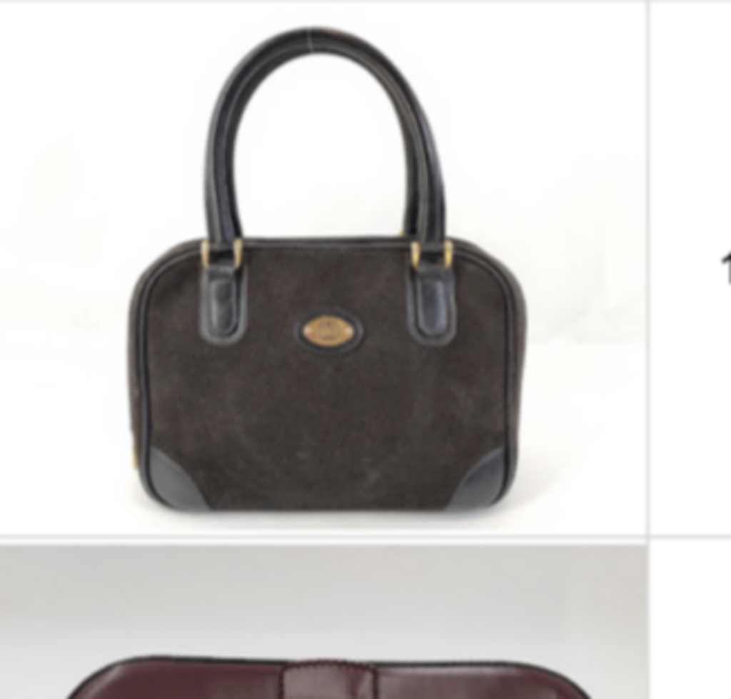 Black Suede Boston Bag