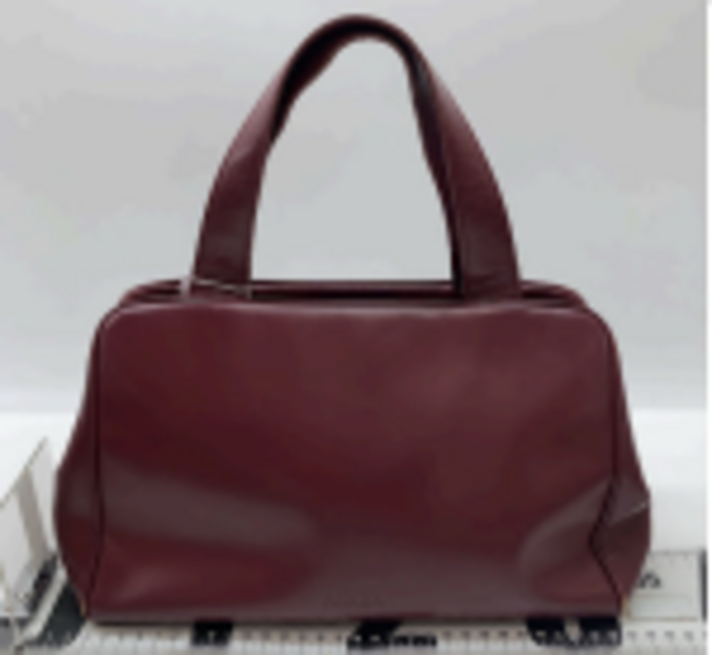 Burgundy Leather Top Handle Bag