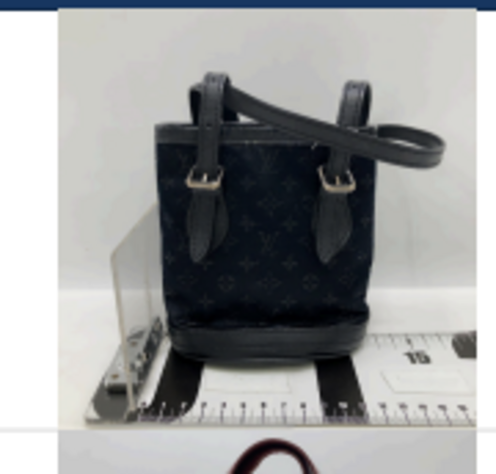 Black Mini Lin Satin Bucket Bag