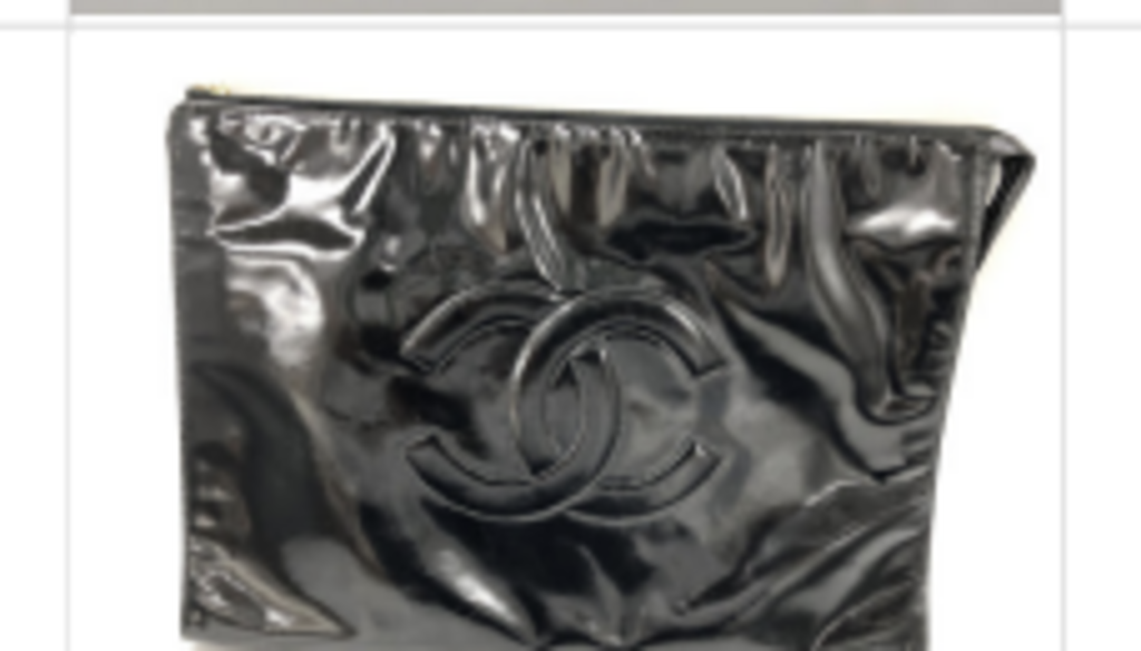 Black Patent Deca Coco Clutch