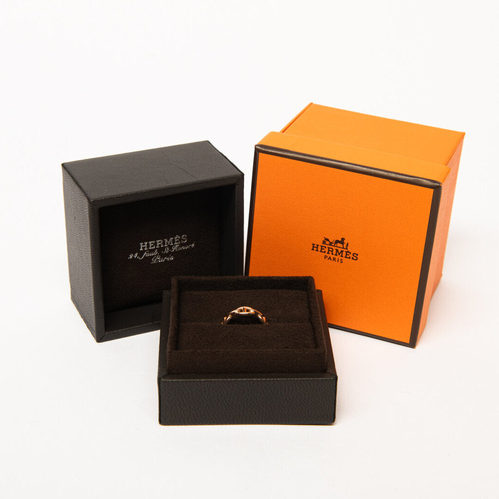 Hermes Gold Chain d'Ancre Ring