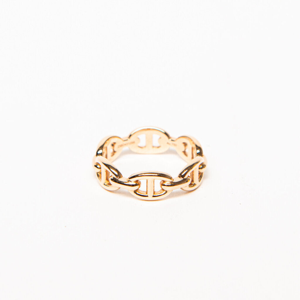 Hermes Gold Chain d'Ancre Ring