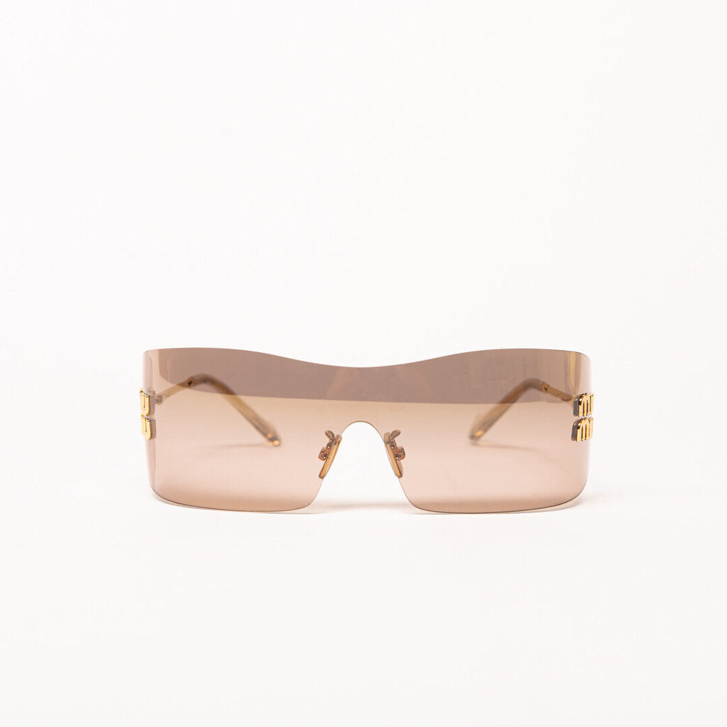 Miu Miu Gold Shield Sunglasses