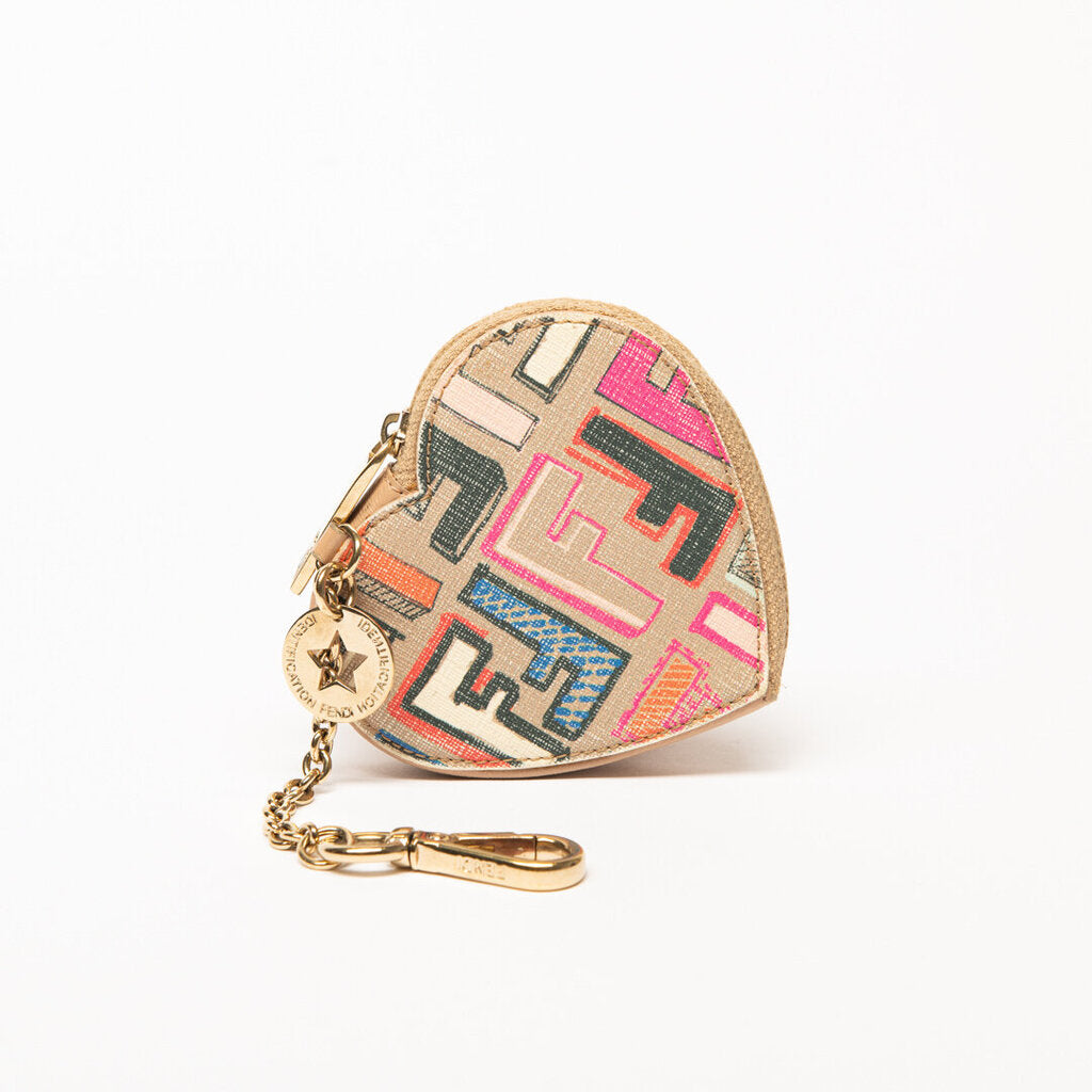 Fendi Multicolor Color Heart Bag Charm