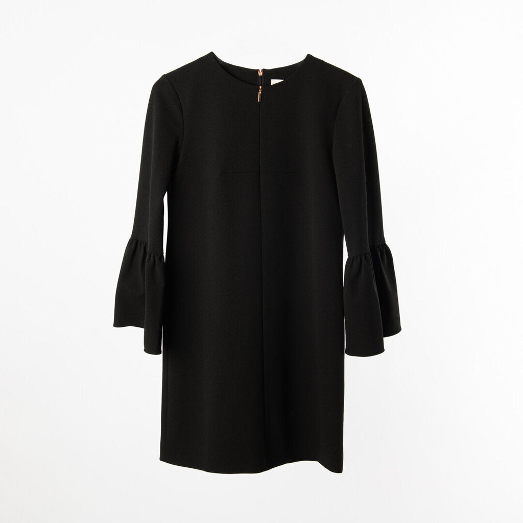 Tibi Black Dress With Puff Sleeve
