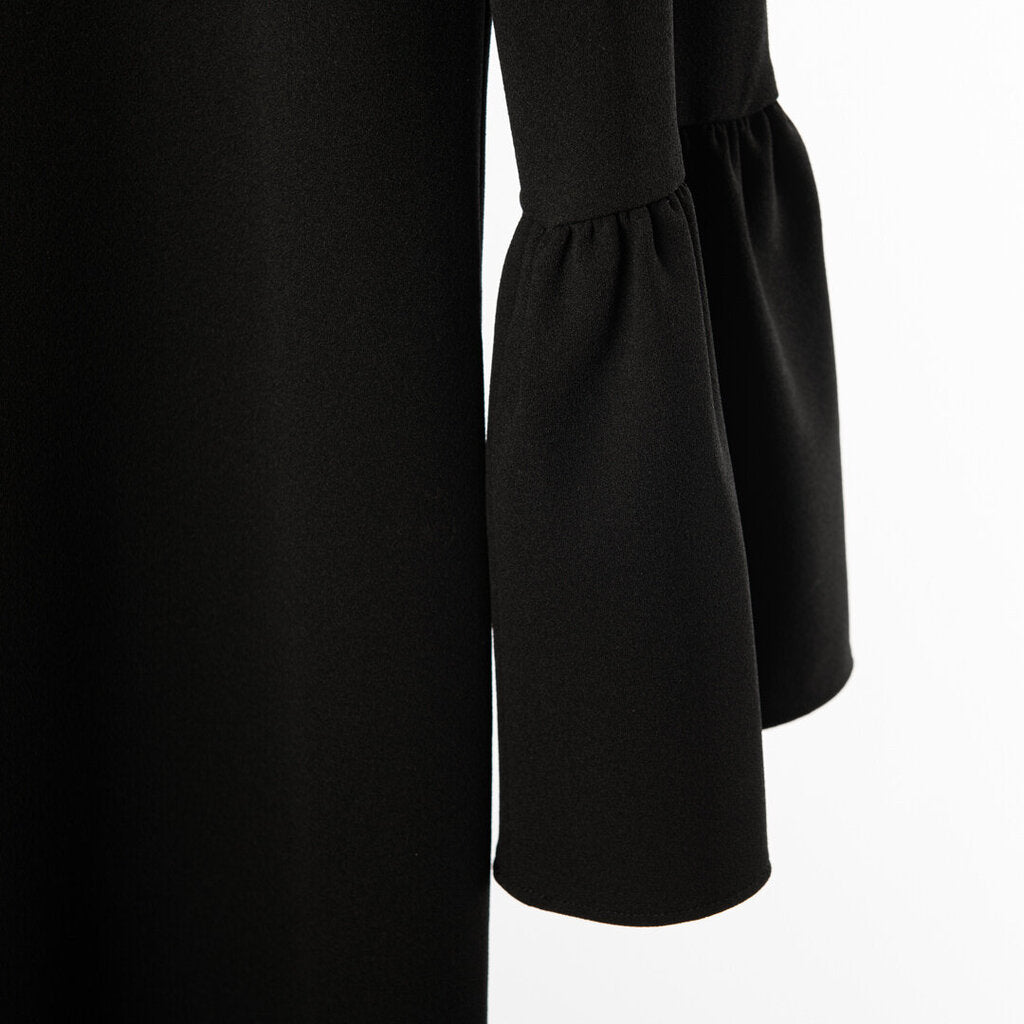 Tibi Black Dress With Puff Sleeve