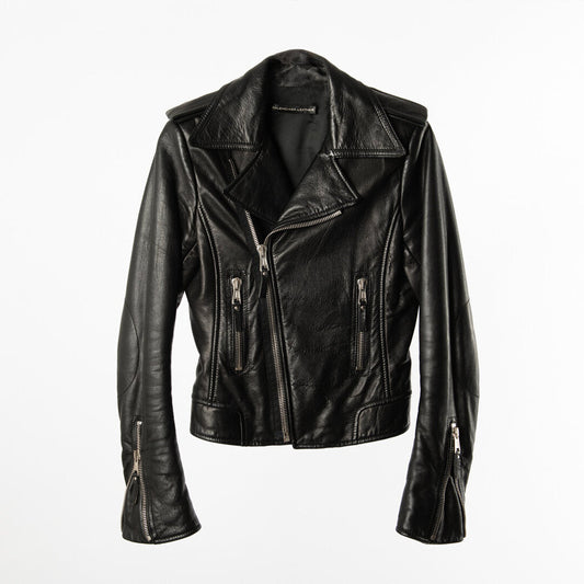 Balenciaga Black Leather Biker Jacket