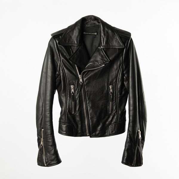 Balenciaga Black Leather Biker Jacket