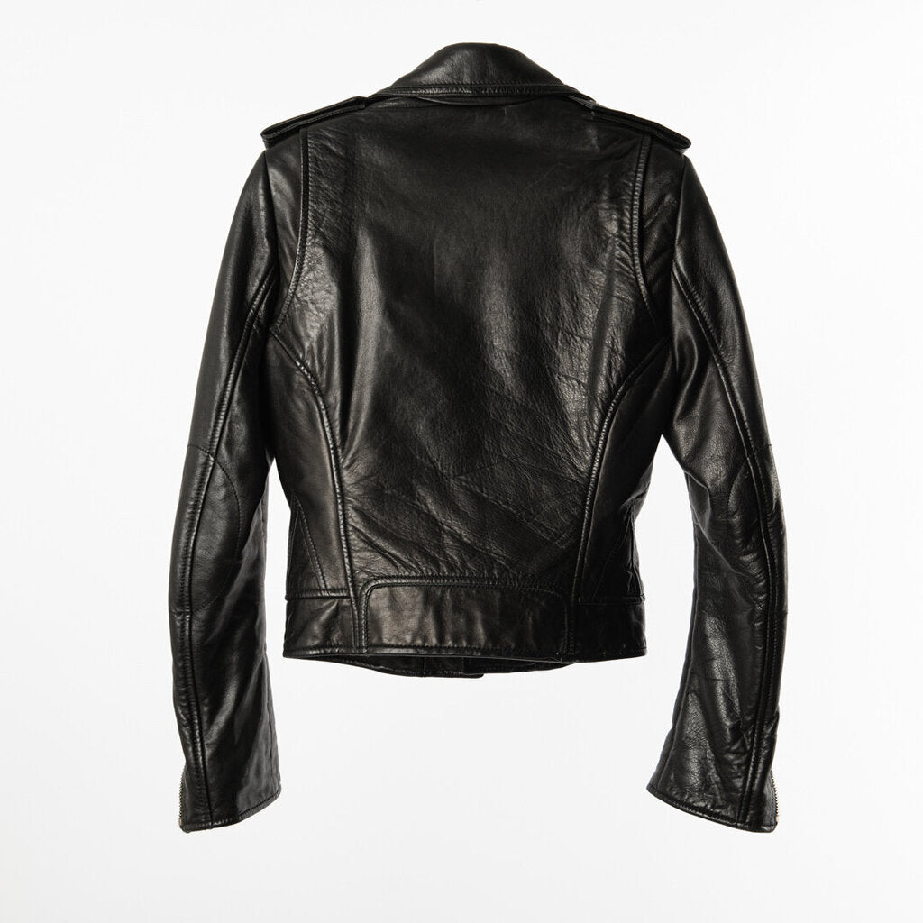 Balenciaga Black Leather Biker Jacket