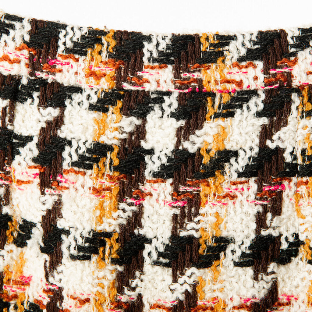 Chanel Boutique 1990s Houndstooth Wool/Silk Tweed Mini Skirt, 40