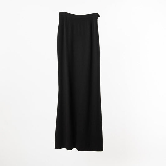 YSL Black Wool Maxi Skirt