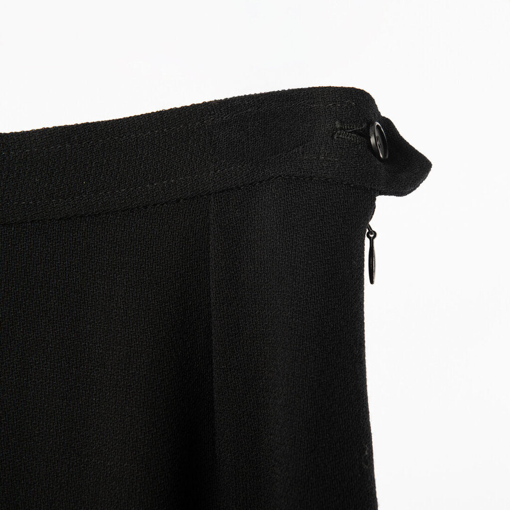 YSL Black Wool Maxi Skirt