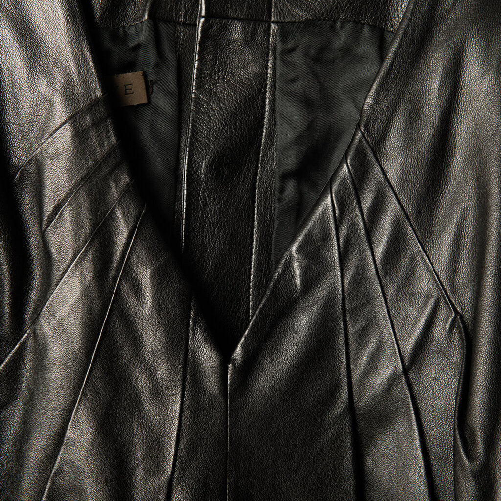 Loewe Black Lamb Leather Snap Back Dress
