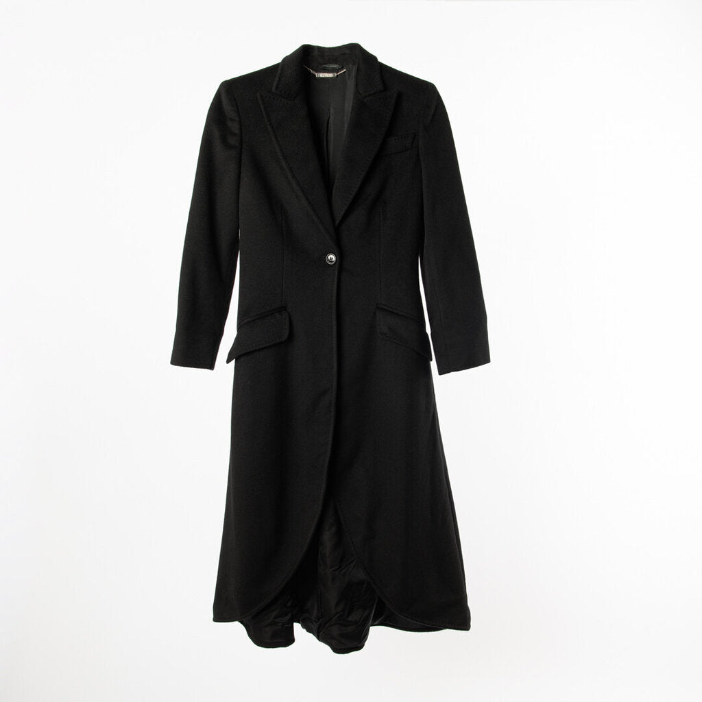 Alexander McQueen Black Cashmere Long Coat