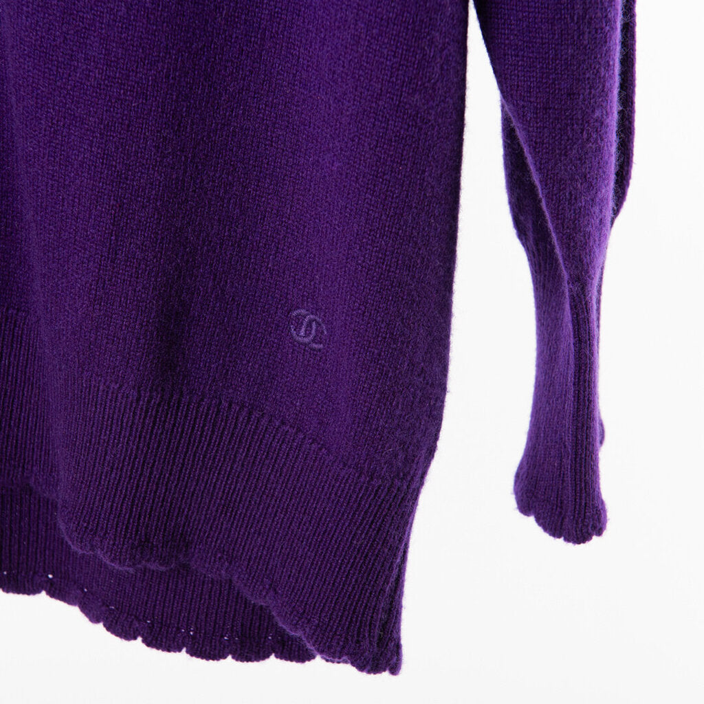 Chanel Purple Cashmere Turtleneck