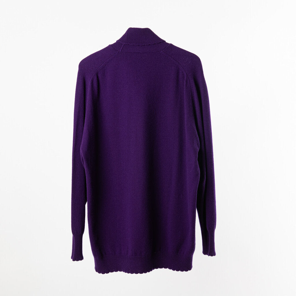 Chanel Purple Cashmere Turtleneck