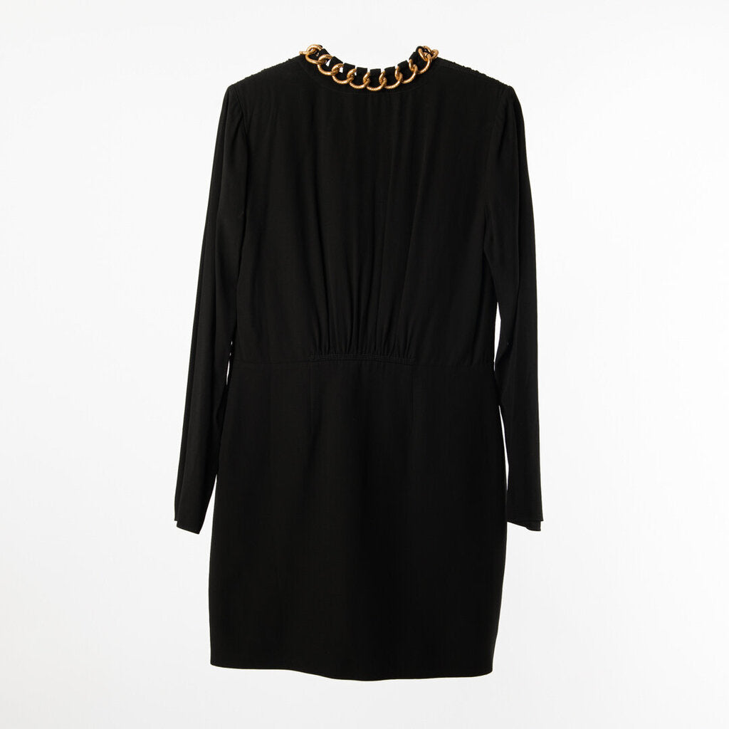 Givenchy Black Viscose Gold Chain Dress
