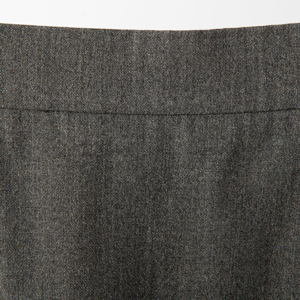 Chanel Grey Wool Silk Lined Pencil Skirt