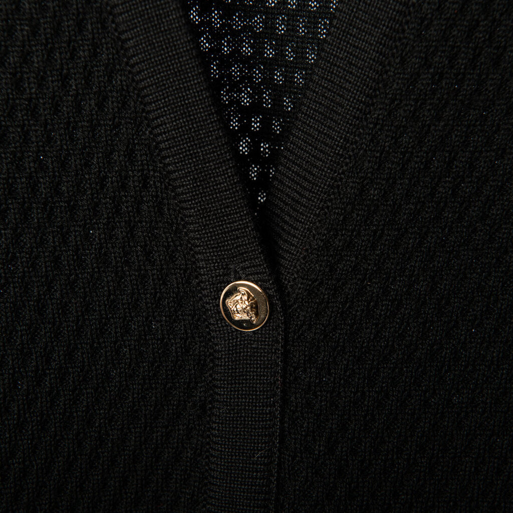 Versace Black Wool Sweater Dress