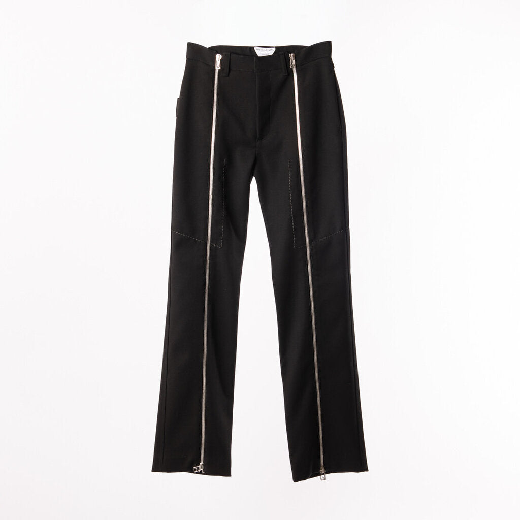 Bottega Wool Blend Zip-Front Moto Pant