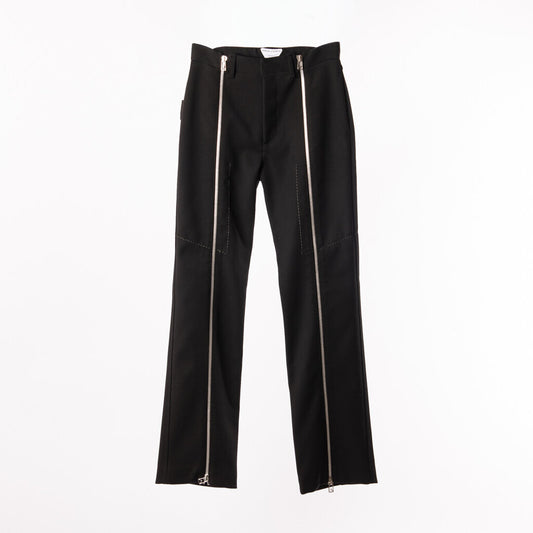 Bottega Wool Blend Zip-Front Moto Pant
