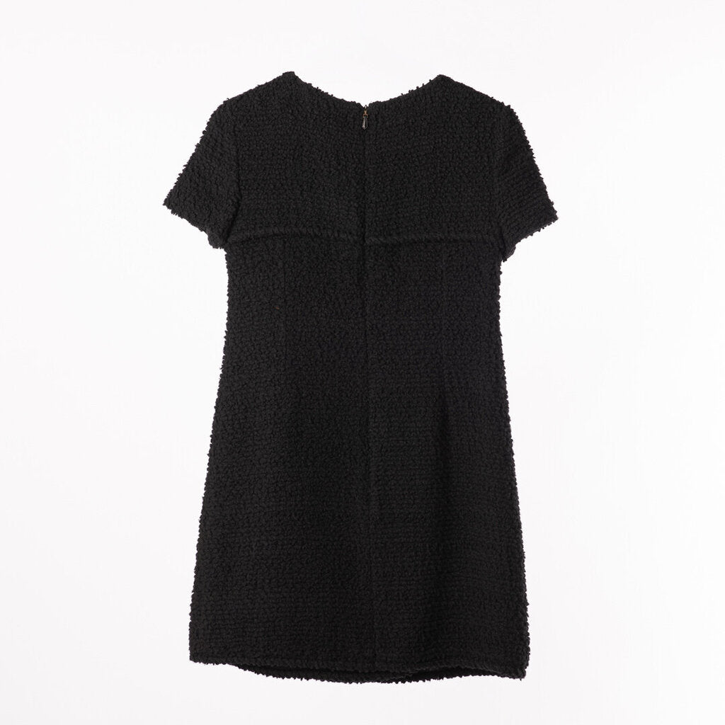 Chanel Black Wool/Poly Boucle Dress
