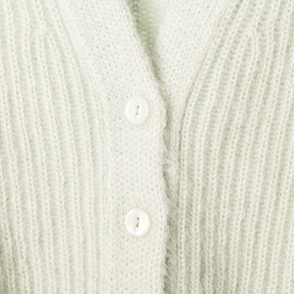 Celine Green Mohair Blend Cardigan