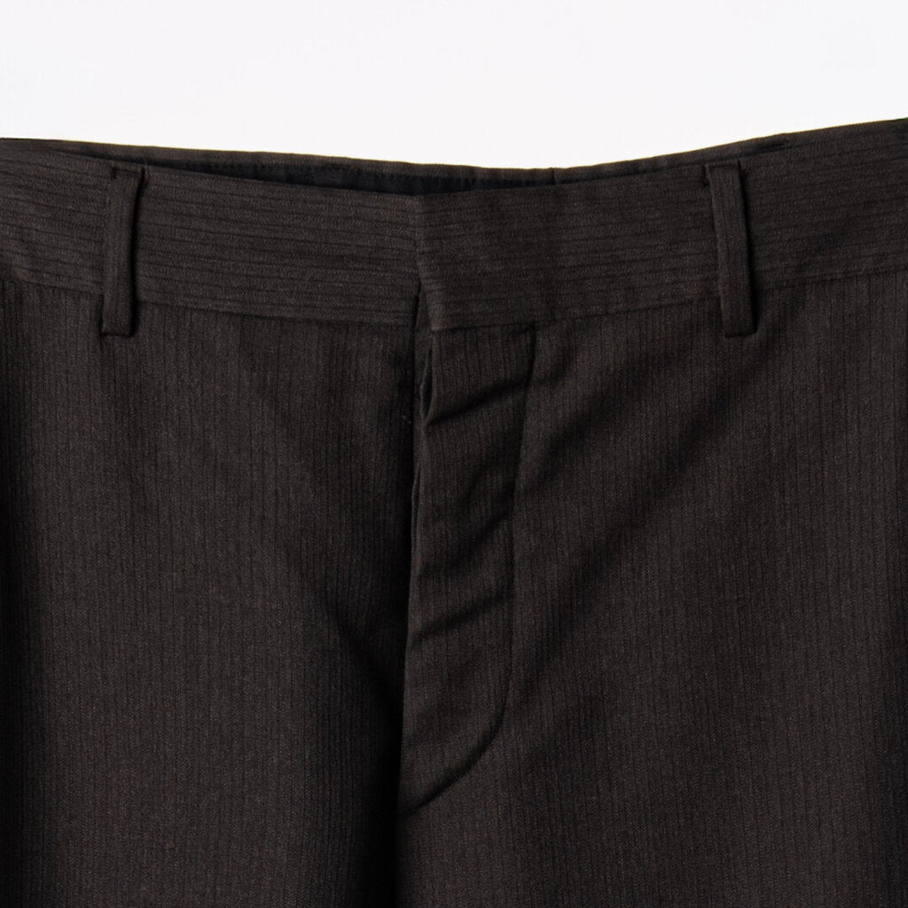 Prada Grey Pinstripe Wool Straight Leg Trousers (Men's)