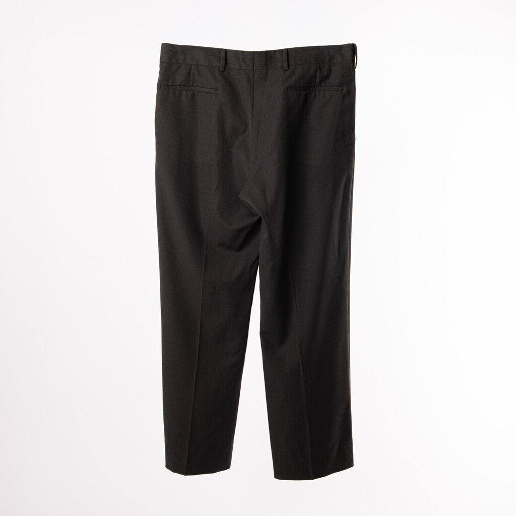 Prada Grey Pinstripe Wool Straight Leg Trousers (Men's)
