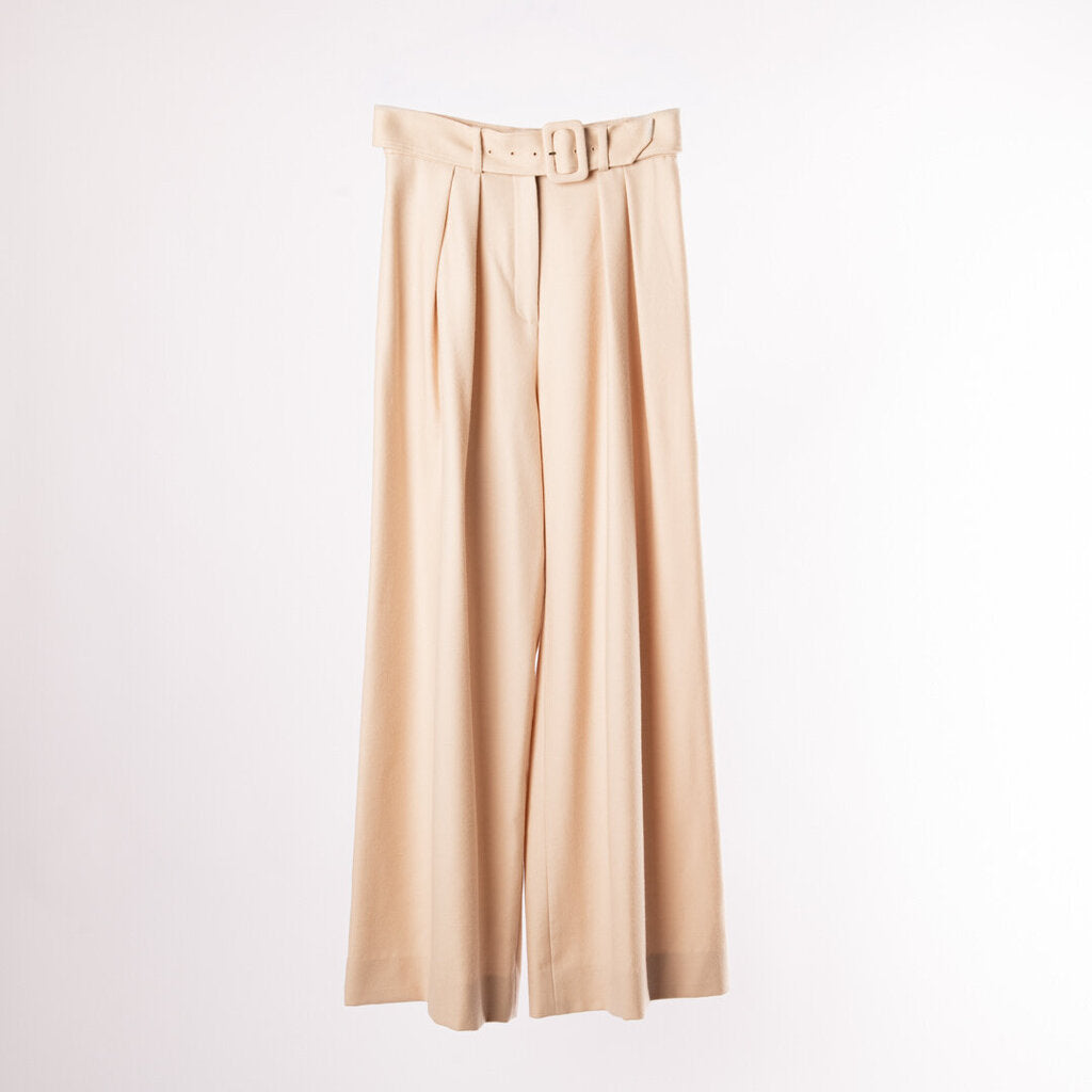 Brandon Maxwell Beige Wool Blazer & Pant Set