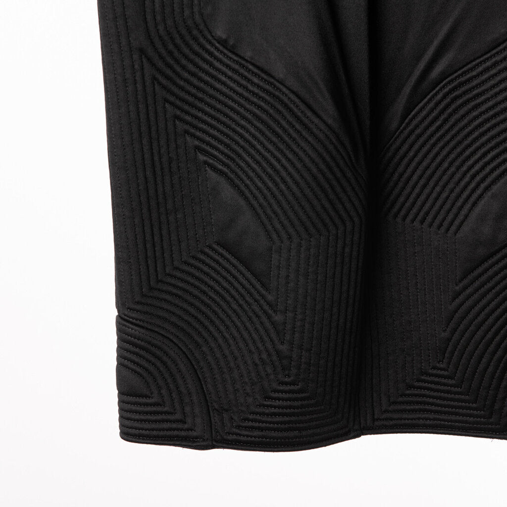 YSL Black Quilted Jersey Knit Pencil Skirt