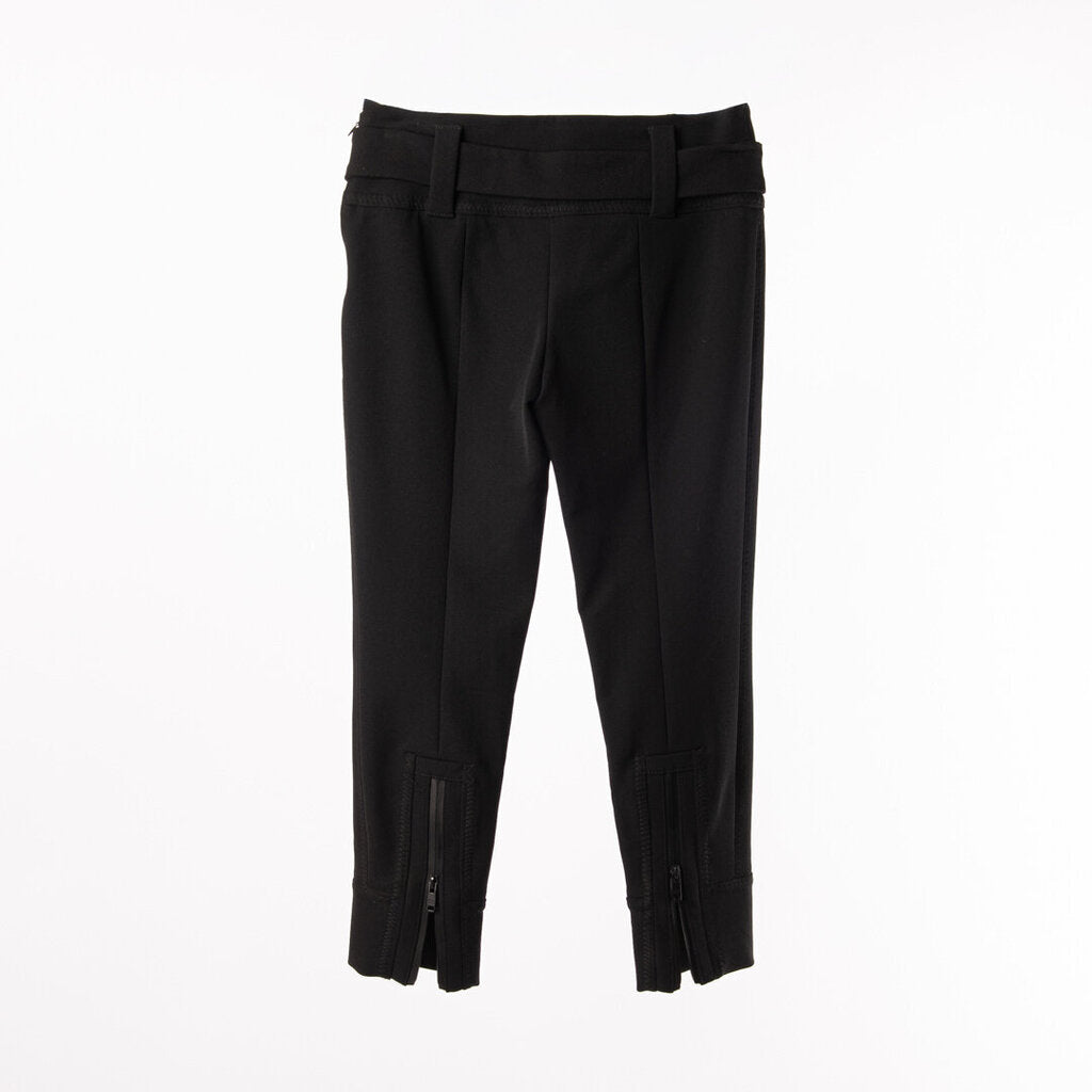 Prada Black Poly Belted Trousers