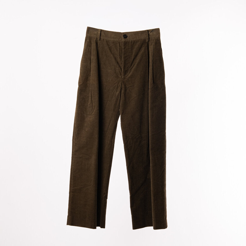 Cristaseya Olive Green Corduroy Blazer & Pant Set