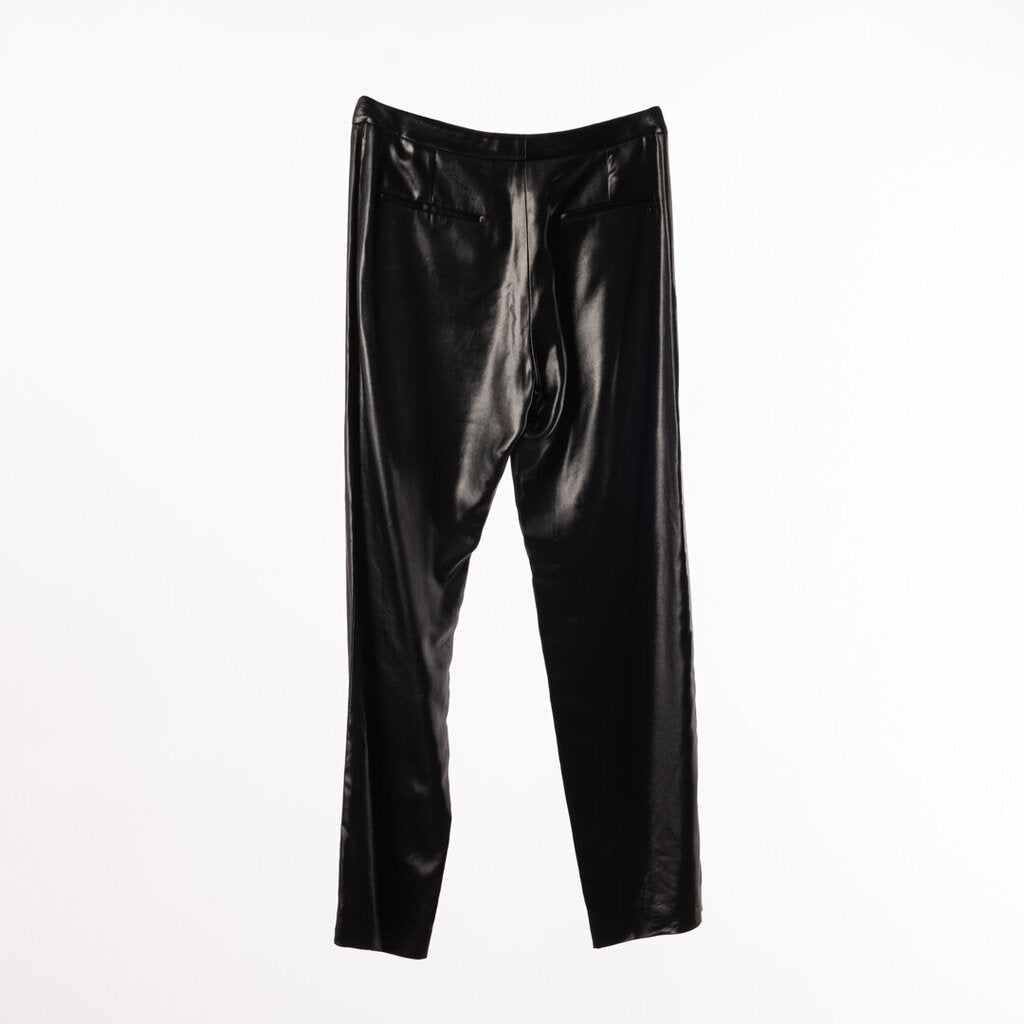 Chanel Black Acetate Blend Straight Leg Pants