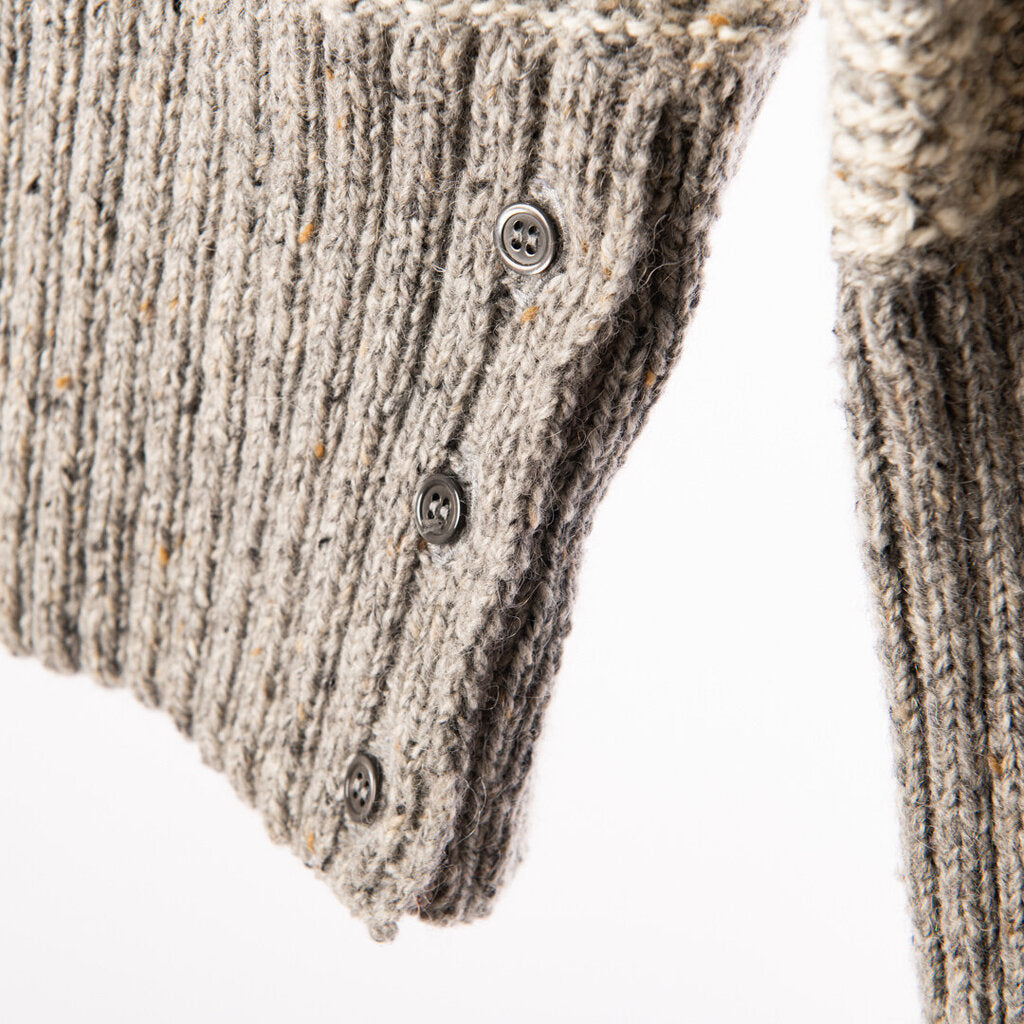 Thom Browne Grey/Cream Wool/Mohair Sweater