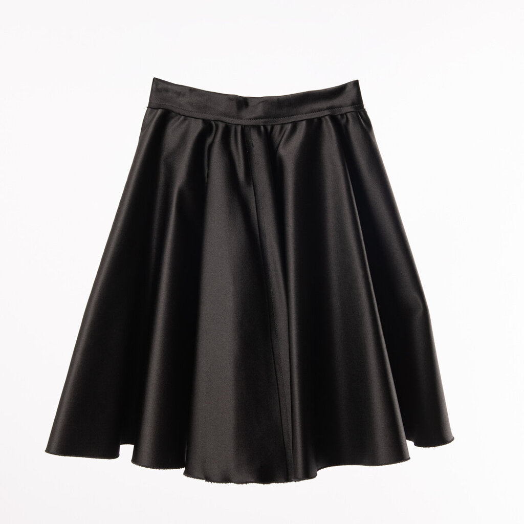 Lanvin Black Silk Pleated Skirt