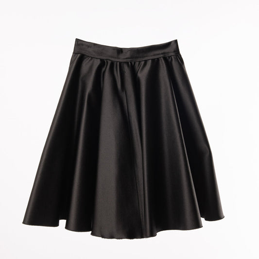 Lanvin Black Silk Pleated Skirt