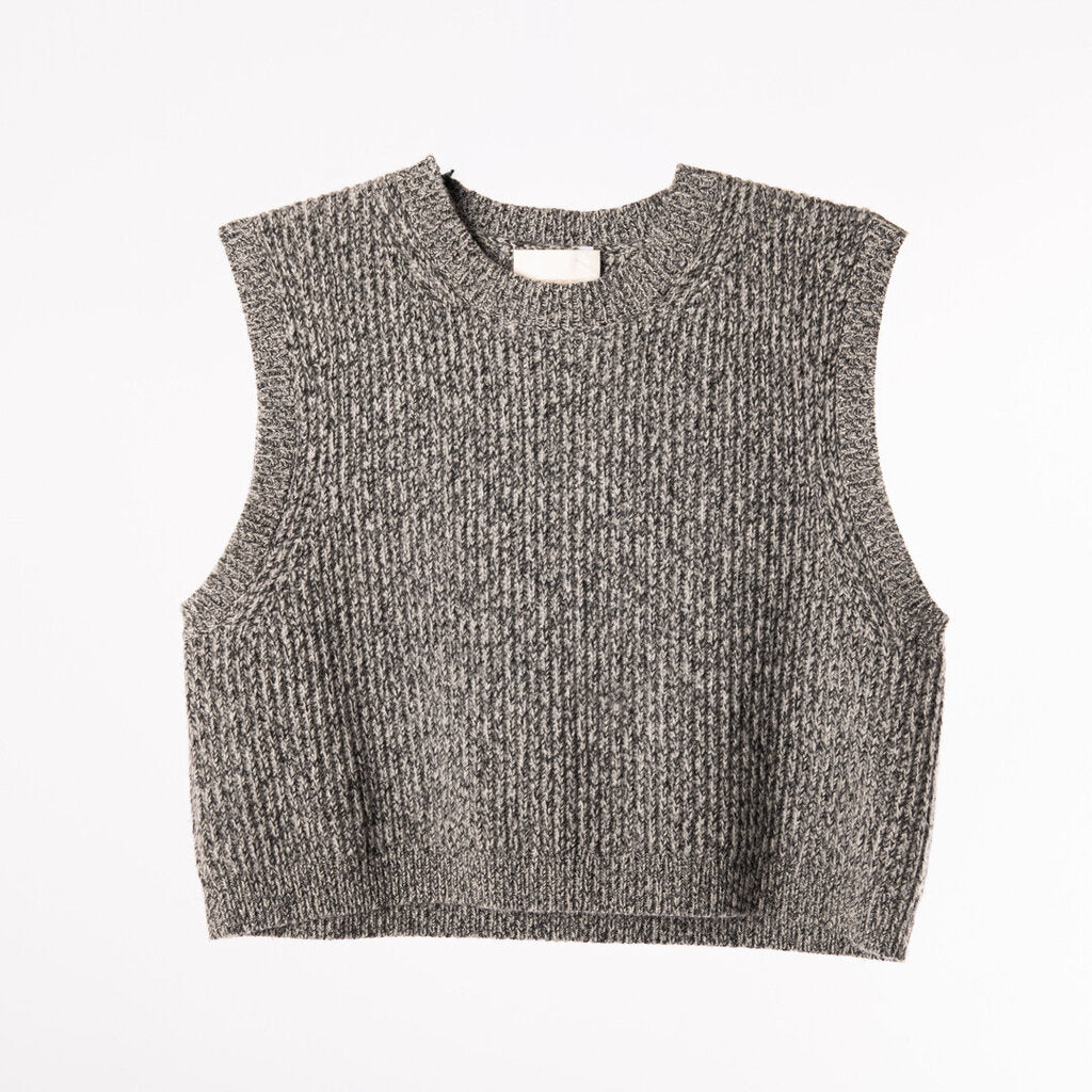 TWP B&W Knit Crop Vest