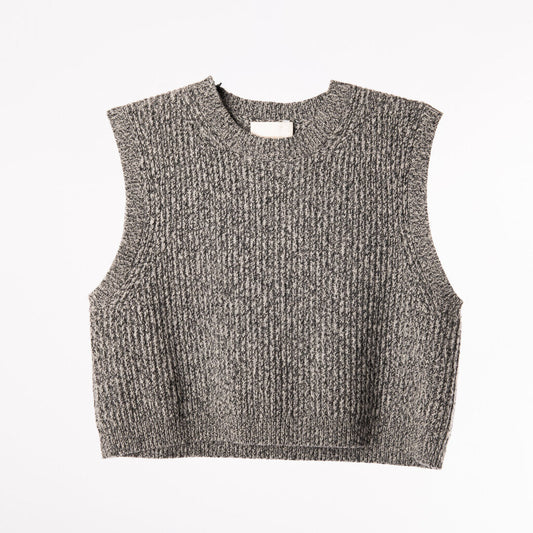 TWP B&W Knit Crop Vest