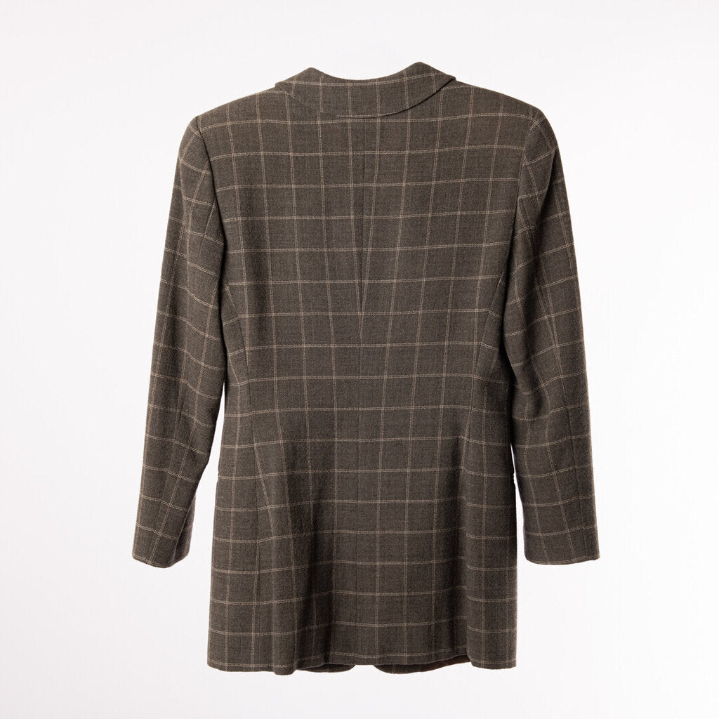 Armani Wool Blend Checkered Blazer