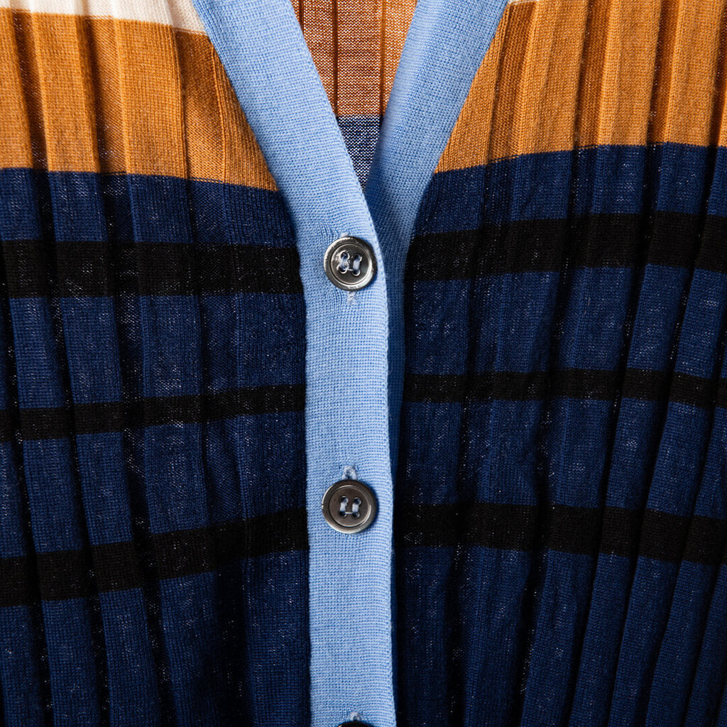 Marni Navy/Beige Stripe Cardigan