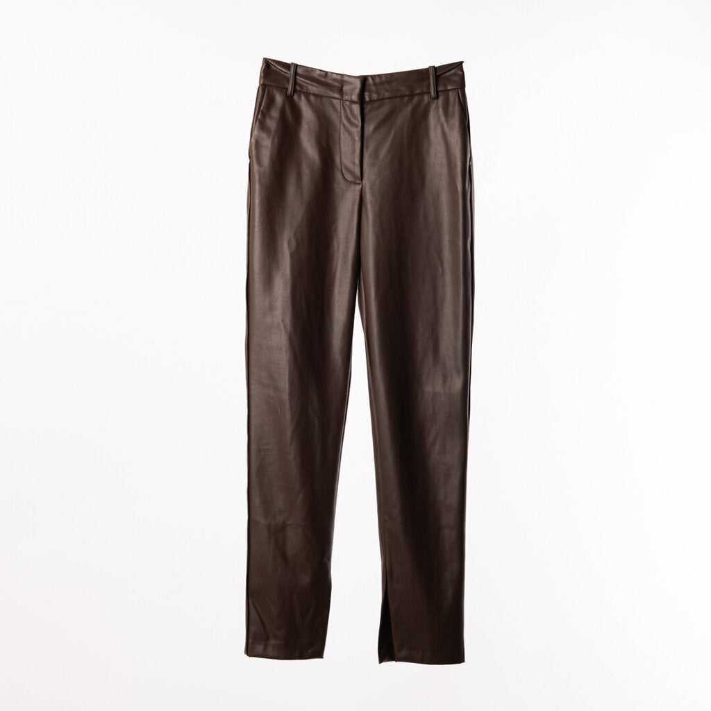 Nude Brown Faux Leather Pant