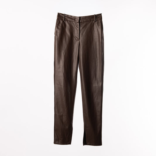 Nude Brown Faux Leather Pant