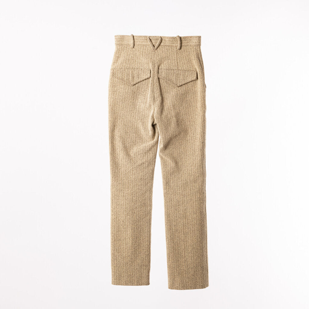 Bottega Tan Herringbone Pants