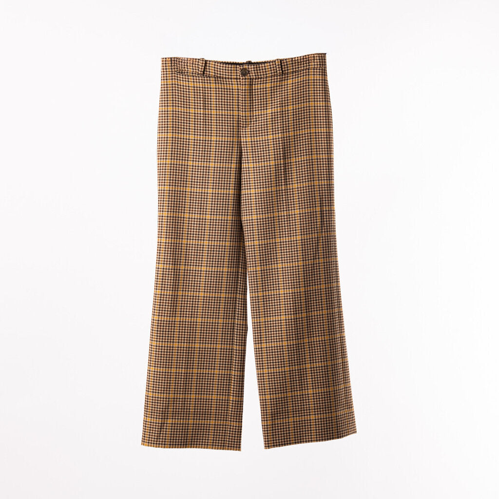 Balenciaga Multicolor Wool Houndstooth Trouser