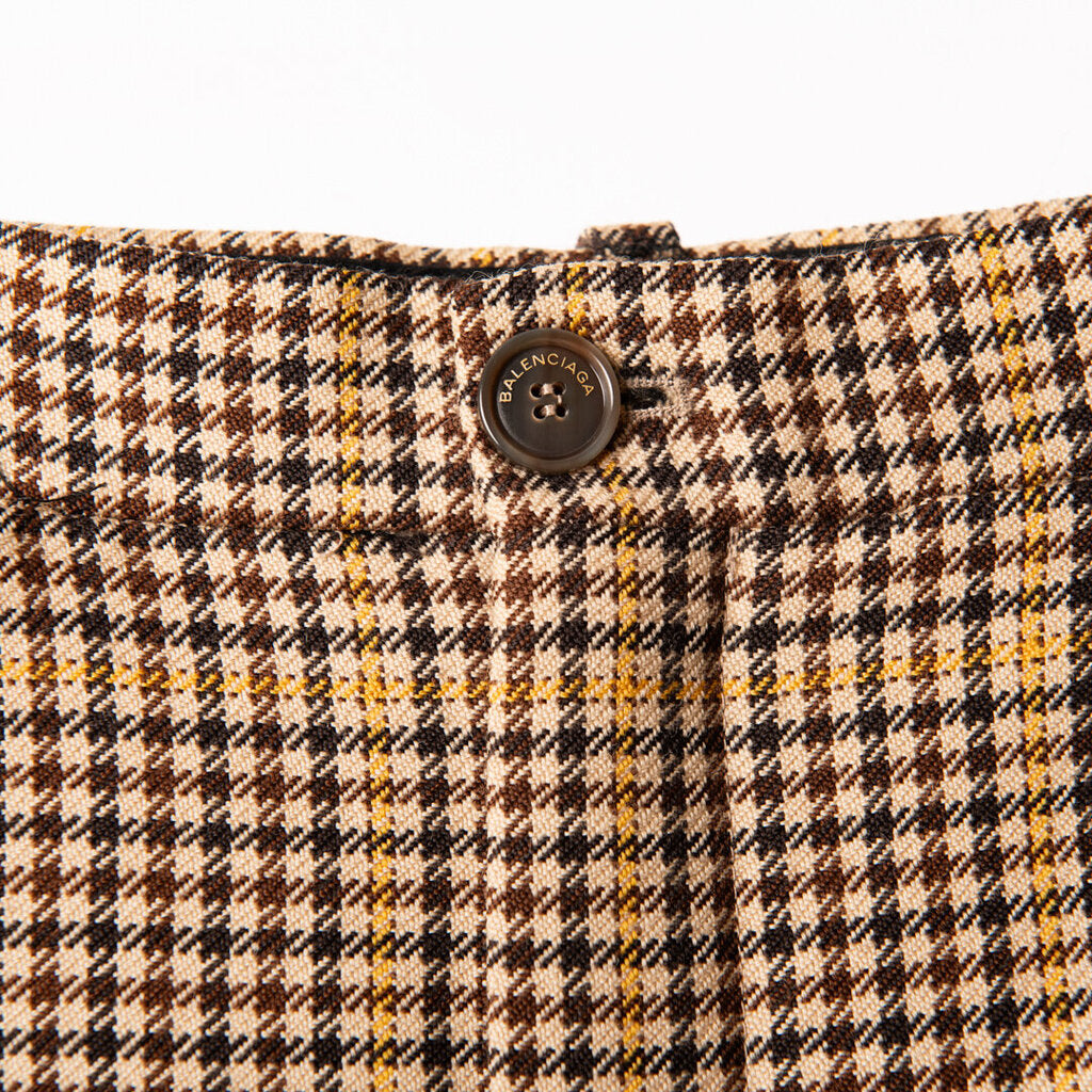 Balenciaga Multicolor Wool Houndstooth Trouser