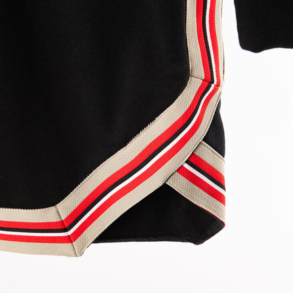 MSGM Multicolor Stripe Trim Cotton Shirt Dress